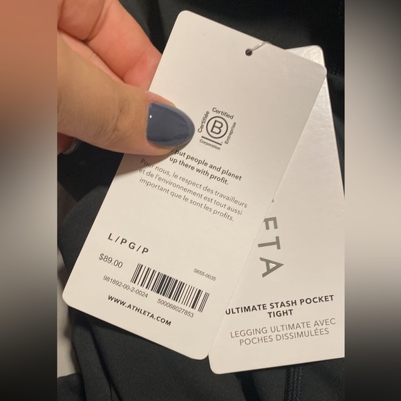 Athleta Ultimate Stash Pocket Tight // Black #981892 - Picture 10 of 10